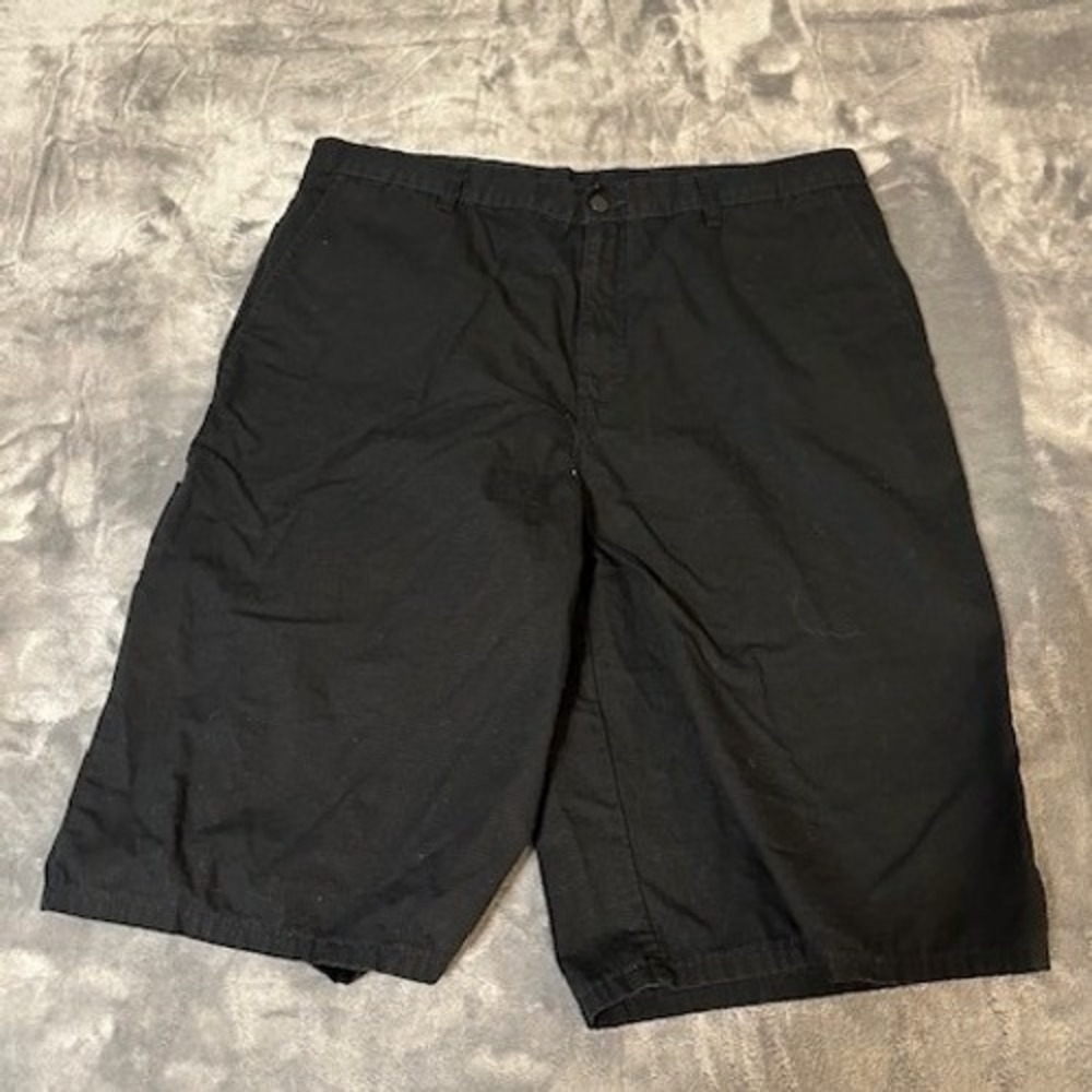 Genuine Dickies Mens Black Cargo Shorts Relaxed Fit Workwear Size 37